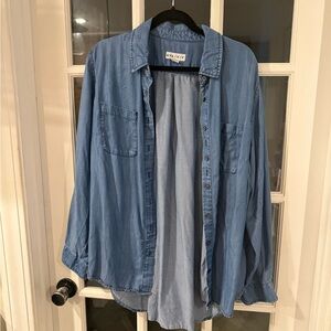 Ava & Viv Denim Chambray Button Up Shirt